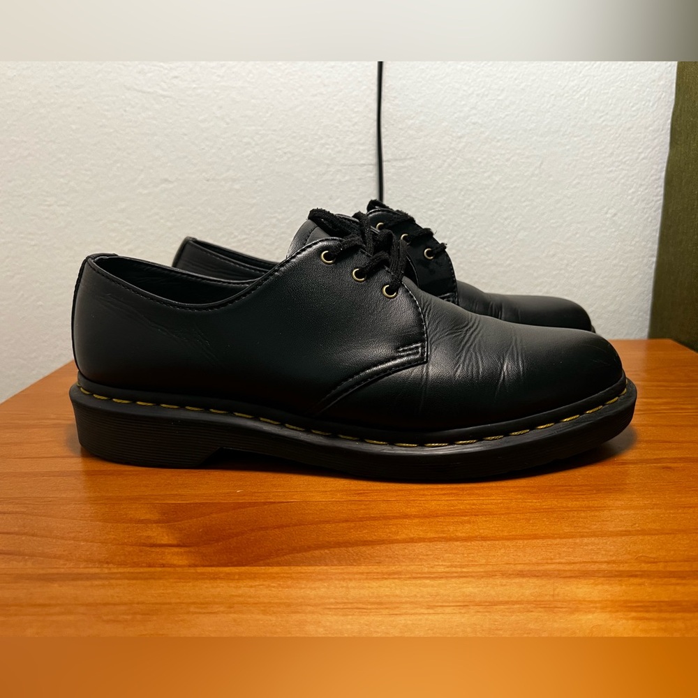 Dr. Martens Black Oxford Shoes Vegan Leather Size 10